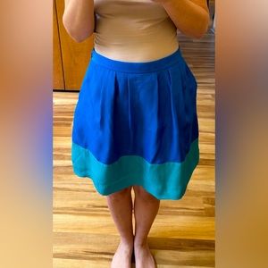 Spring comfy pleated J Crew mini skirt size 4 w/ pockets!Side zipper